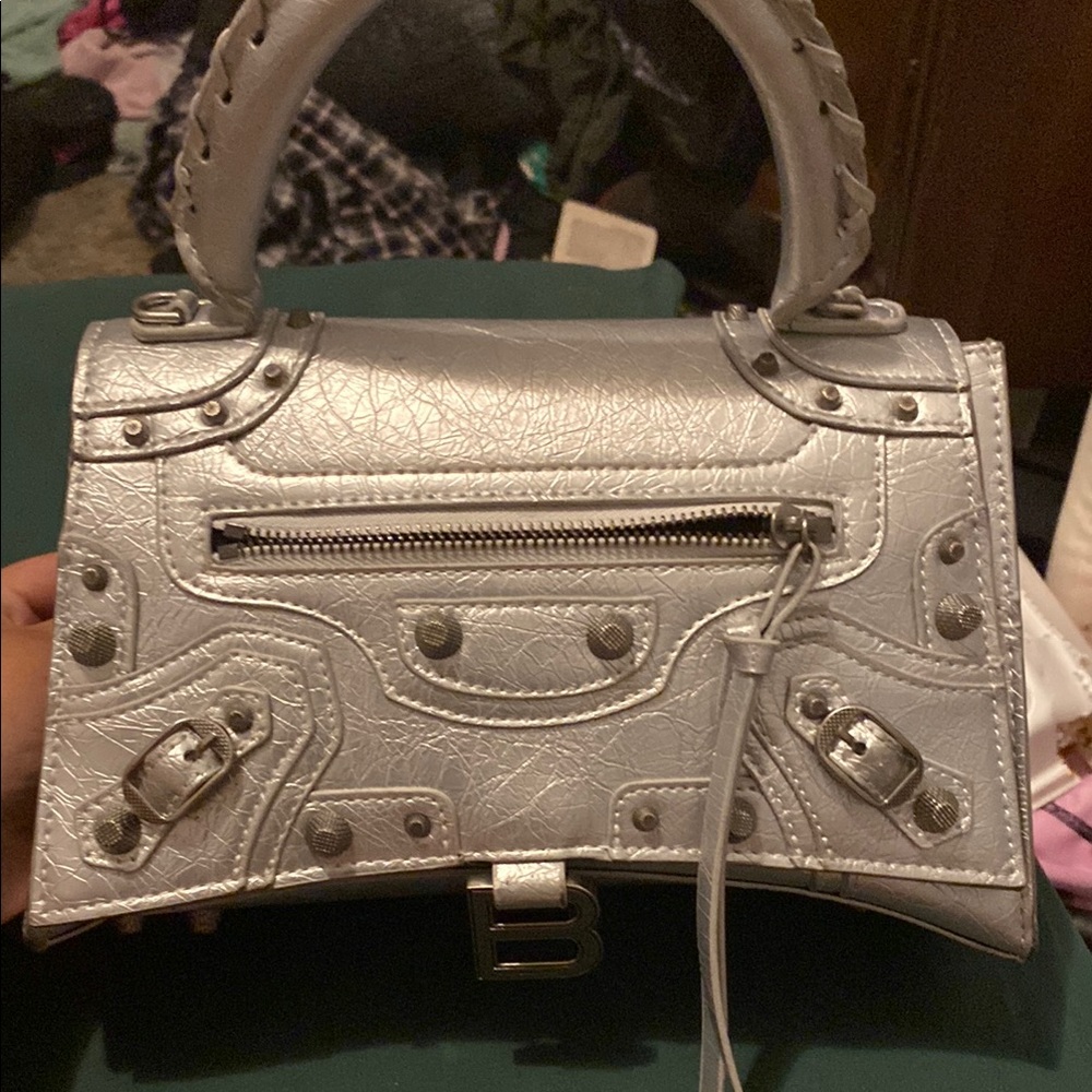 Authentic Balenciaga Silver Mini bag